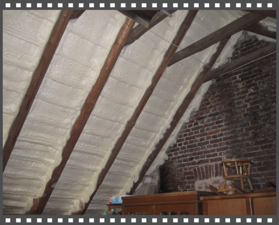 Dachboden dämmen mit Polyurethan-Sprühschaum